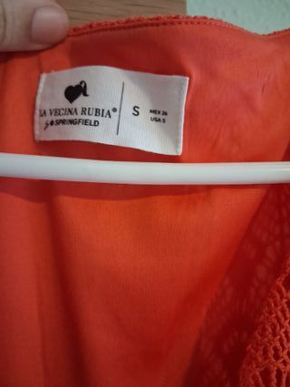 Vestido naranja Springfield sin usar