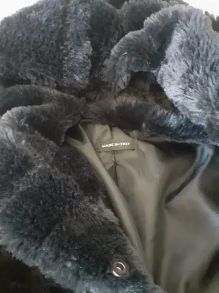 Cappotto donna pelliccia nero taglia S