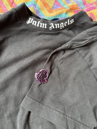 T-shirt Moncler Palm Angels nera
