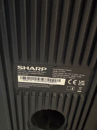 Altavoz Sharp PS-929 Negro/Rojo