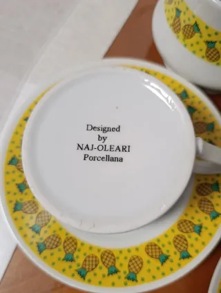 Set Tazze da Tè Naj Oleari Ananas