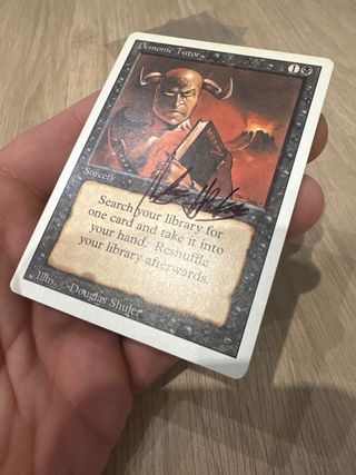 Demonic Tutor Magic the gathering Firmada