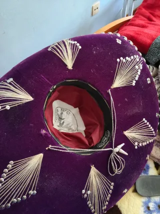 Sombrero Charro Mexicano Morado y Plateado