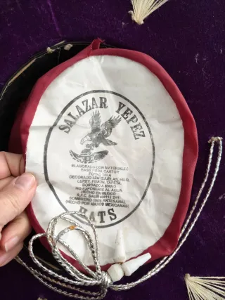 Sombrero Charro Mexicano Morado y Plateado