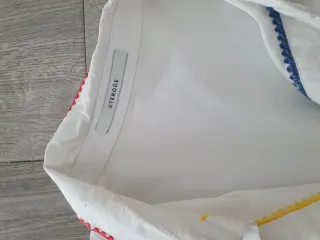 Camisa Uterqüe Mujer Multicolor Blanca