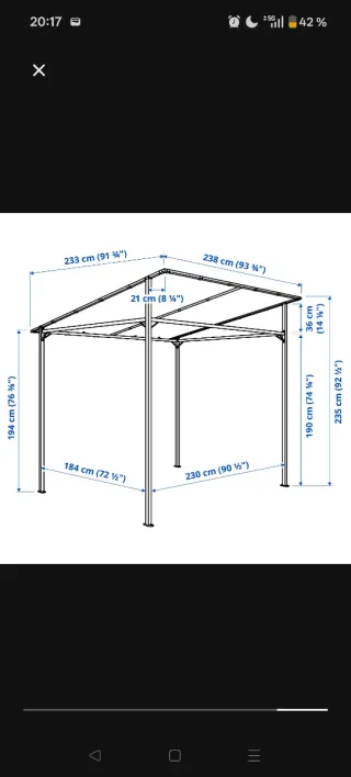 3x Pérgola Gunnön Ikea Toldo Cenador
