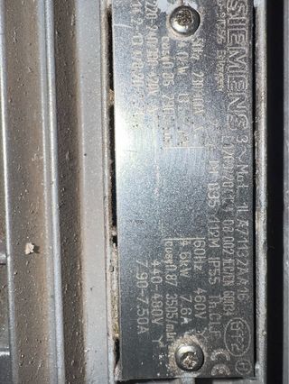 Bomba centrífuga 4.0 kW SIEMENS