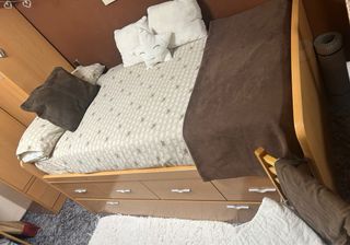 Cama nido 90x200 con 4 cajones