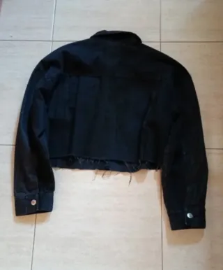 Chaqueta tejana corta negra Talla M