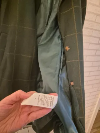 Abrigo de cuadros verde