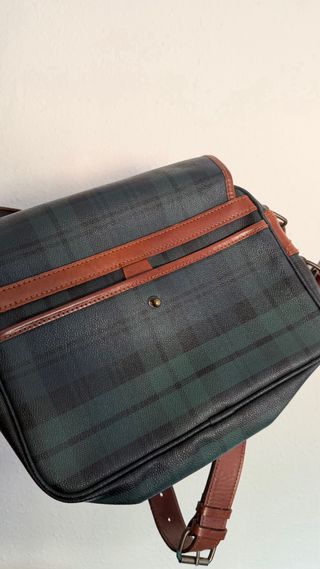 Bolso Polo Ralph Lauren Cuadros Marrón Verde