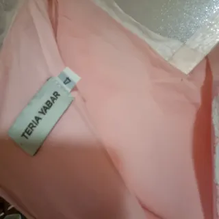 Vestido de vestir rosa y blanco mujer.