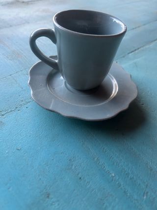 Tazas y platos de café Pórtico porcelana