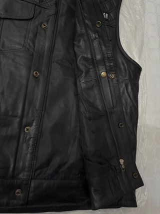 Chaleco de cuero moto Harley talla XXL