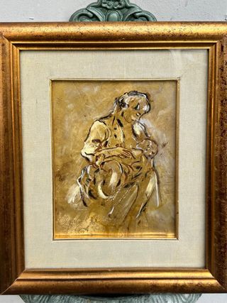 Quadro Antonio Asturi Madre e Bambino 1998