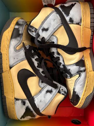 Nike Dunk High Acid Wash Lemon Drop