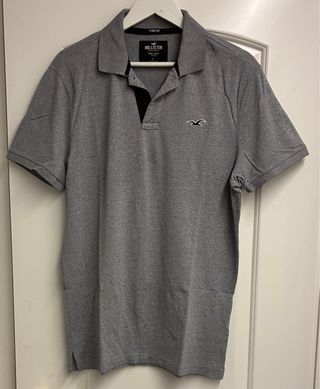 Polo Hollister Stretch Gris Talla L