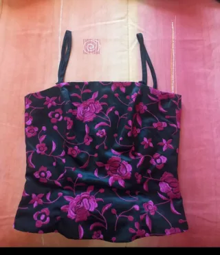 Conjunto de fiesta negro y rosa