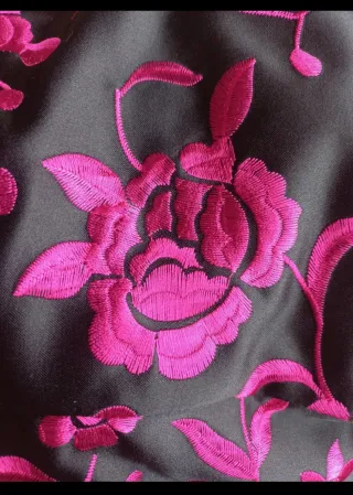 Conjunto de fiesta negro y rosa