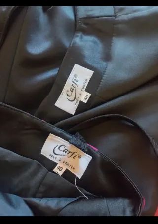 Conjunto de fiesta negro y rosa