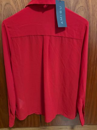 Camisa roja lazo talla M