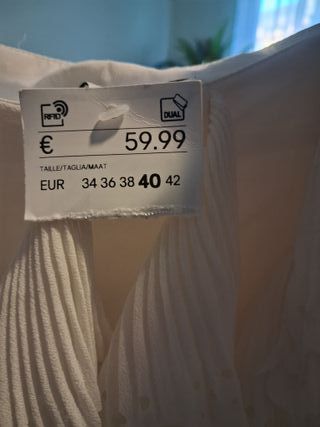 Falda H&M volantes blanca