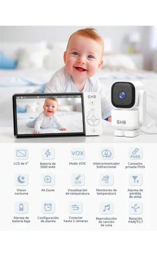 Cámara de Vigilancia Bebé GHB 720P HD