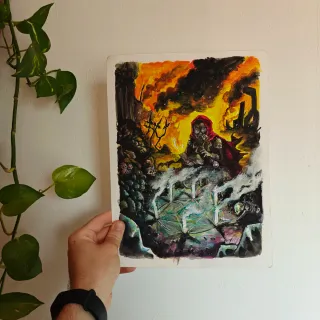 Pintura Arte Apocalipsis Post-apocalíptico