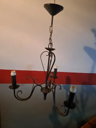 Lámpara de techo metal marron