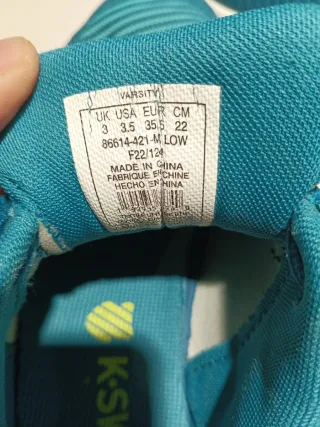 Zapatillas K-Swiss Azul/Turquesa