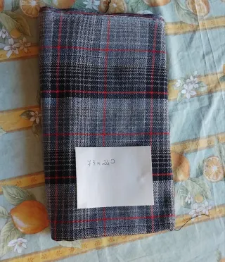 Scampolo tessuto tartan 73x240