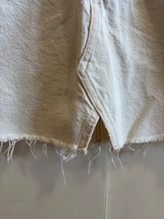 Falda vaquera blanca Bershka