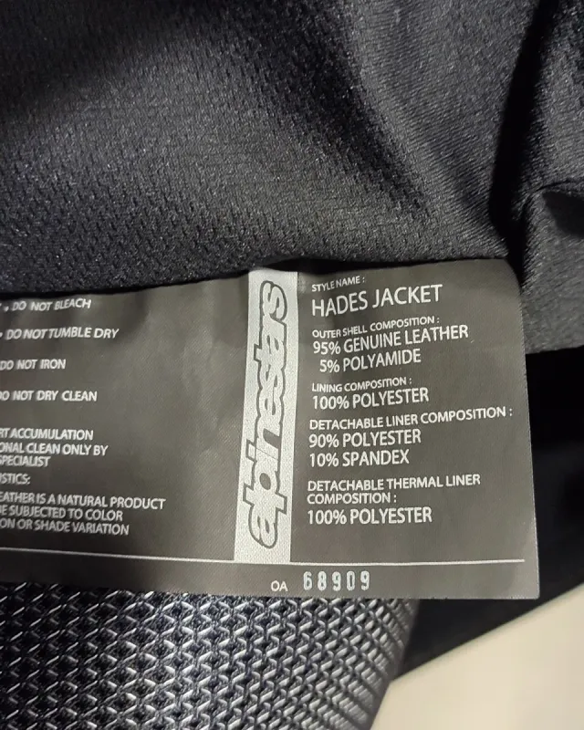 Chaqueta Moto Alpinestars Hades Talla 50