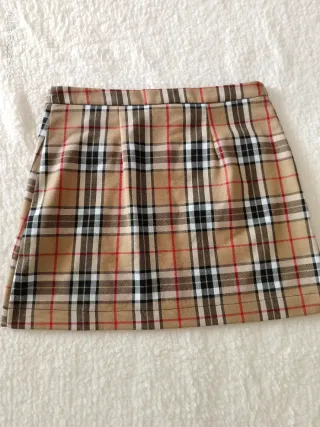 Gonna Vicolo tartan con zip