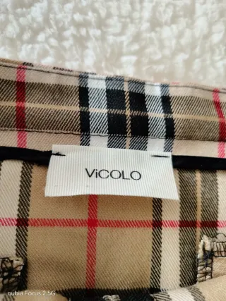 Gonna Vicolo tartan con zip