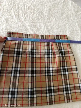 Gonna Vicolo tartan con zip