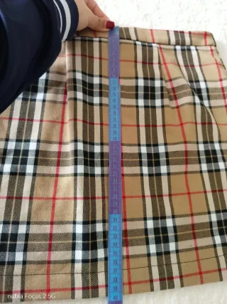 Gonna Vicolo tartan con zip