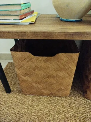 Set di 4 scatole in bambù e legno