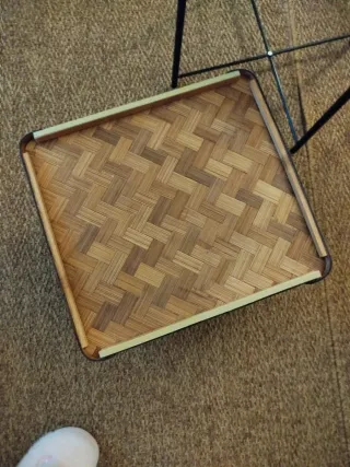 Set di 4 scatole in bambù e legno