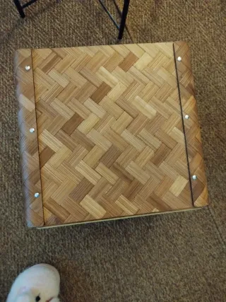 Set di 4 scatole in bambù e legno