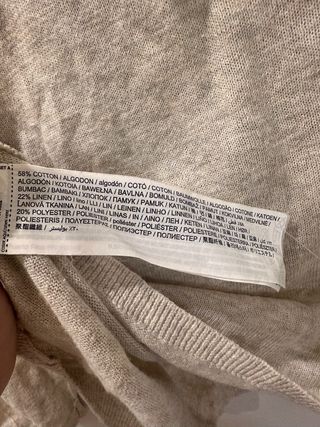 Jersey fino algodón Mango beige