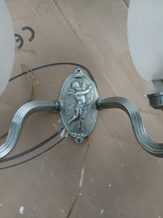 Applique vintage in argento e cristallo