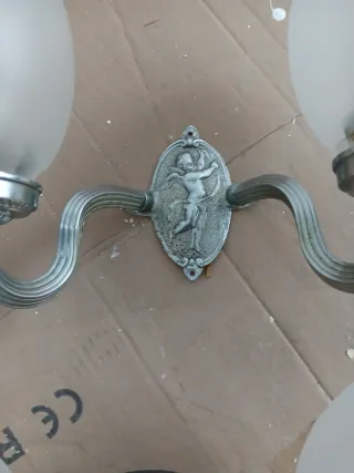 Applique vintage in argento e cristallo