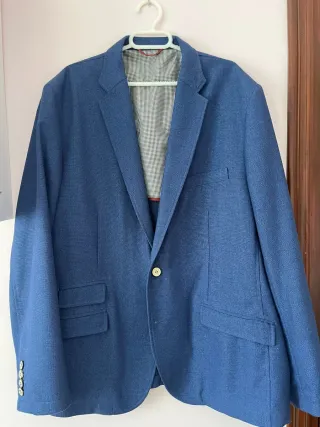 Chaqueta de entretiempo azul hombre