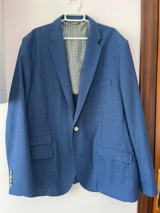 Chaqueta de entretiempo azul hombre