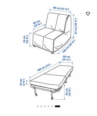 Sofá Cama IKEA Naranja Sin Usar