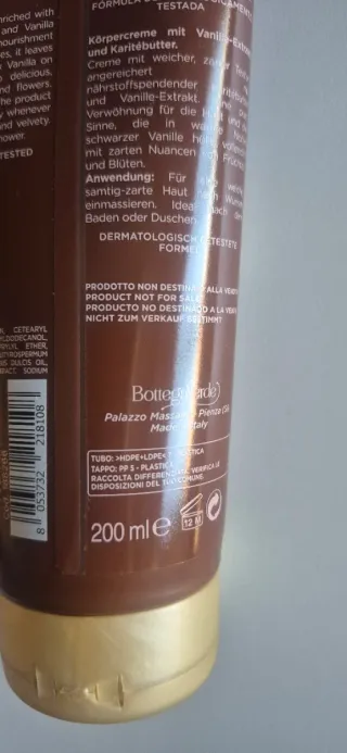 Bottega Verde Vaniglia Nera Crema Corpo 200ml