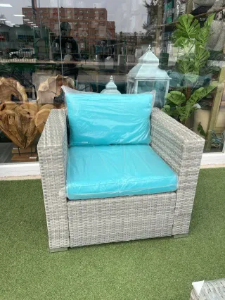 Conjunto de jardín cojín azul - LIQUIDAMOS!!