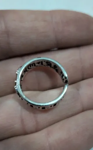 Anillo Amuleto Budista Suerte Riqueza Plata