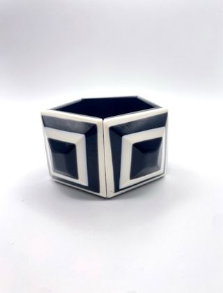 Bracciale rigido bicolore stile Marion Godart